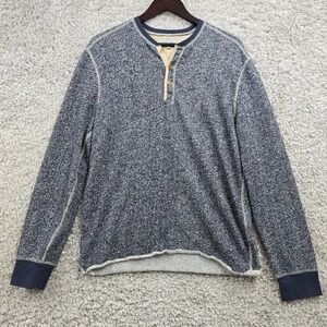 Wallace & Barnes Mens Long Sleeve Henley‎ Shirt Size M Casual Heritage Classic